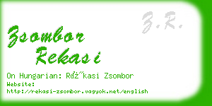 zsombor rekasi business card